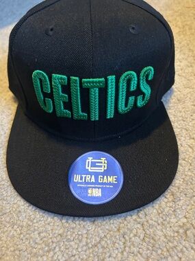 Celtics Black & Green Snapback Hat - Ultra Game NBA